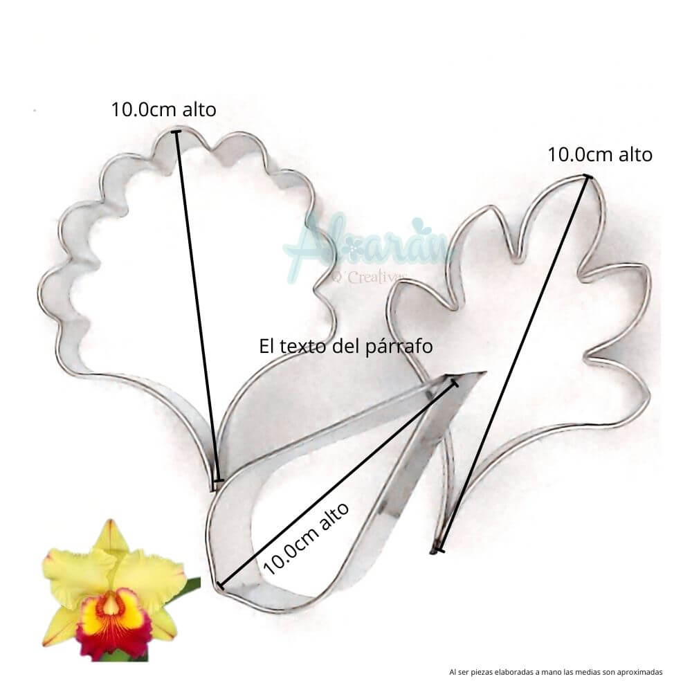CORTADORES DE FLOR ORQUIDEA SUSPIRO JUMBO X 3
