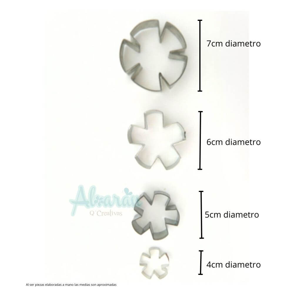 CORTADORES DE FLOR SUSANA X 4