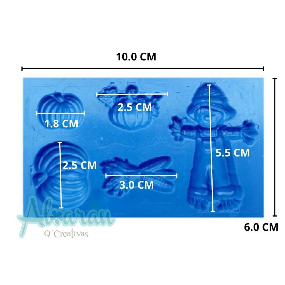 MOLDE FLEXIBLE NO.22 ESPANTAPAJAROS Y CALABAZAS