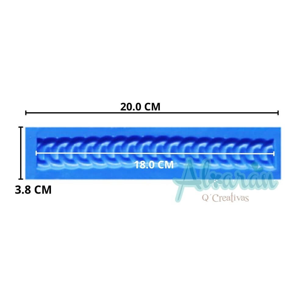 MOLDE FLEXIBLE, REGLETA FLEXIBLE TRENZA