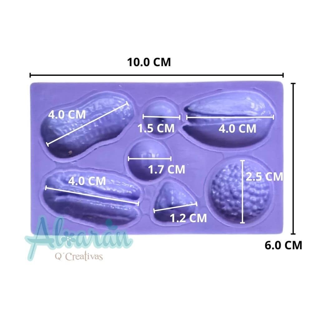 MOLDE FLEXIBLE NO.56 SEMILLAS X 7