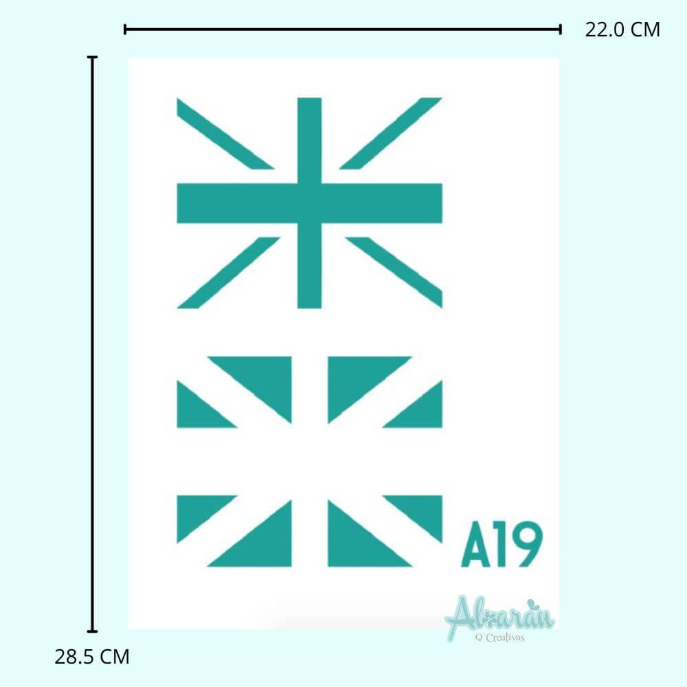 STENCIL BANDERA GRAN BRETANA A19