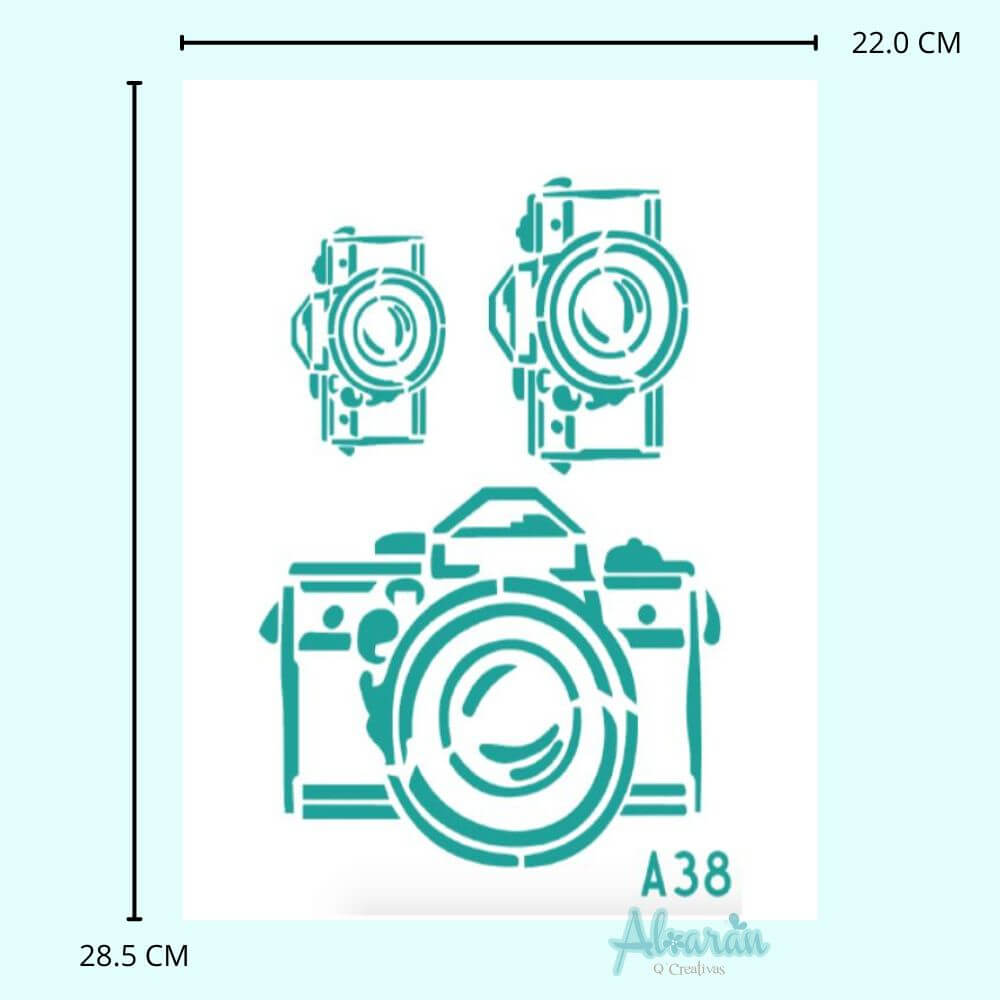 STENCIL CAMARA FOTOGRAFICA A38