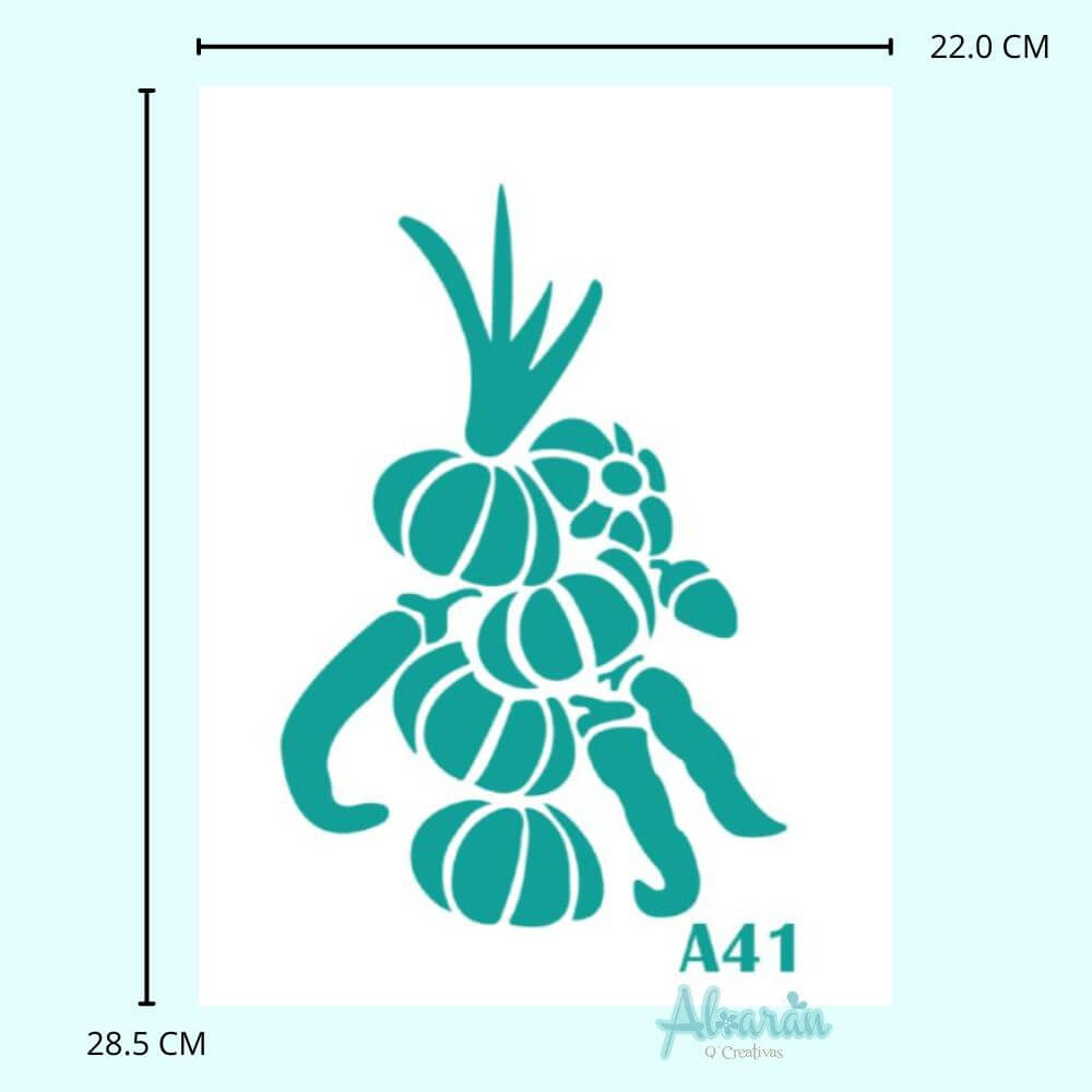 STENCIL VERDURAS A41