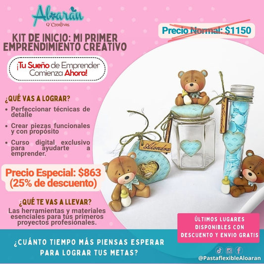 CURSO Y KIT ESENCIAL DE INICIO PARA PASTA FLEXIBLE  "MI PRIMER EMPRENDIMIENTO CREATIVO"