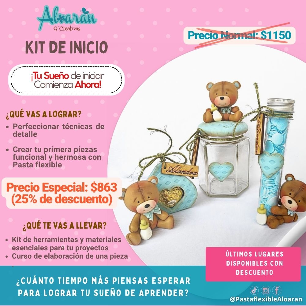 CURSO Y KIT DE INICIO CON PASTA FLEXIBLE