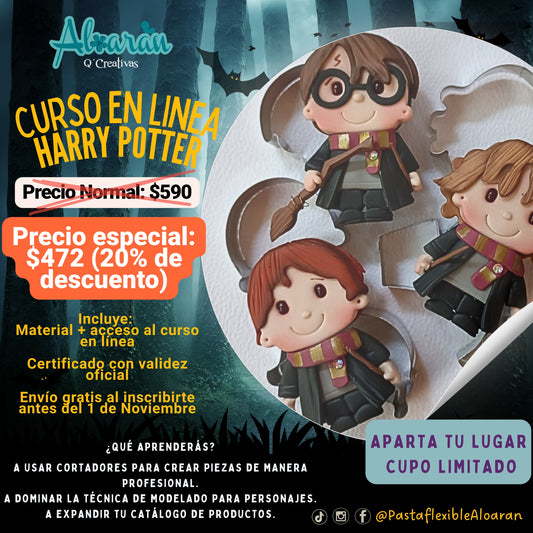 CURSO DE PASTA FLEXIBLE EN LINEA HARRY POTTER