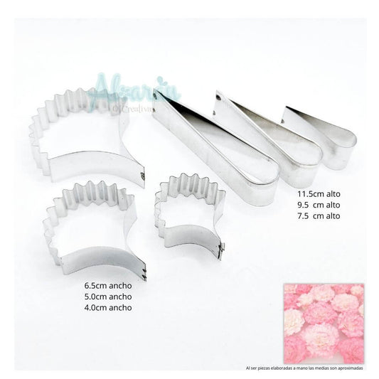 CORTADORES DE FLOR CLAVEL GRANDE X 6