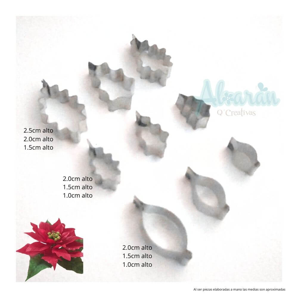 CORTADORES DE FLOR NOCHEBUENA MICRO X 9