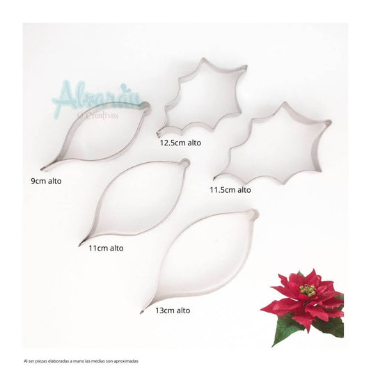 CORTADORES DE FLOR NOCHEBUENA JUMBO X 5