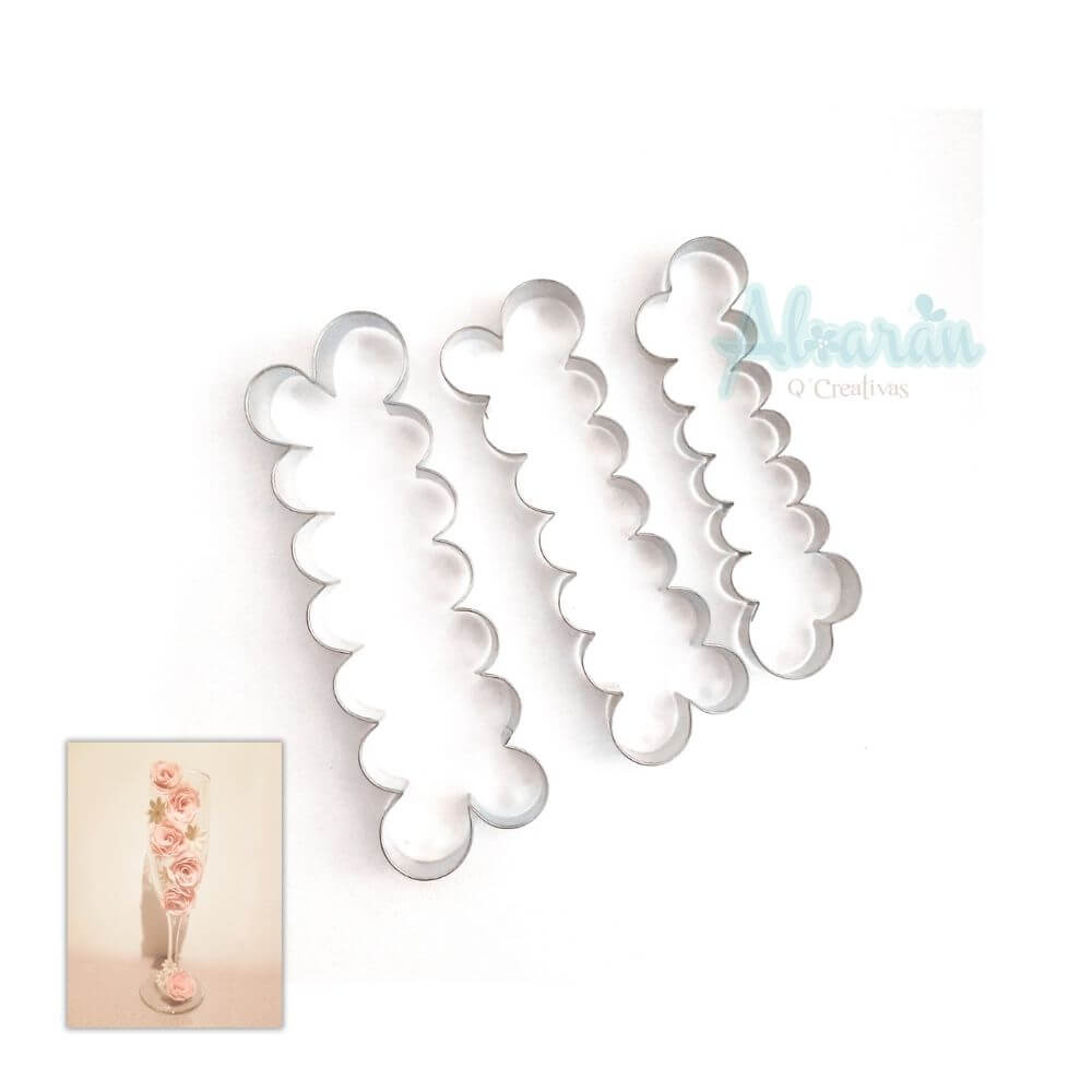 CORTADORES DE ROSA NUBE MINI / CHICO X 3