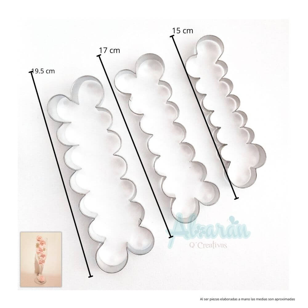 CORTADORES DE ROSA NUBE GRANDE X 3