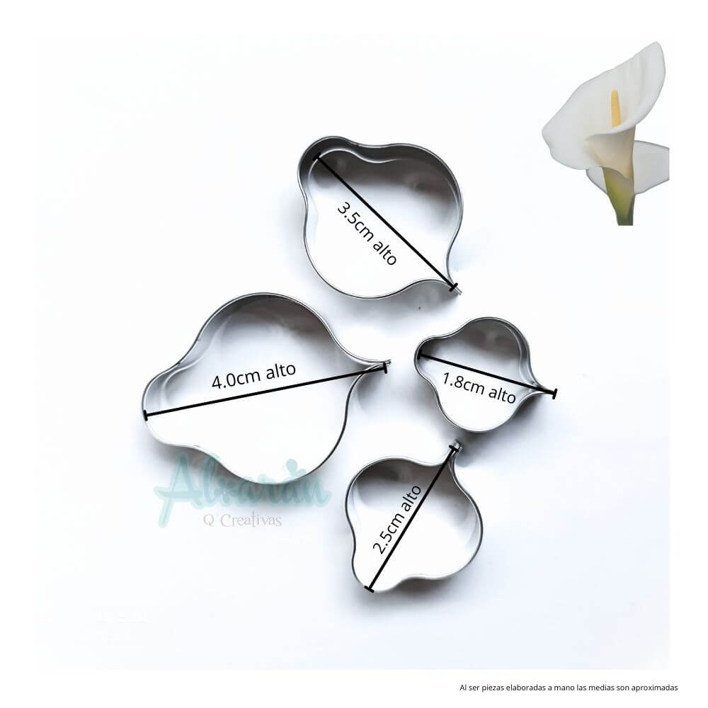 CORTADORES DE FLOR ALCATRAZ CHICO X 4