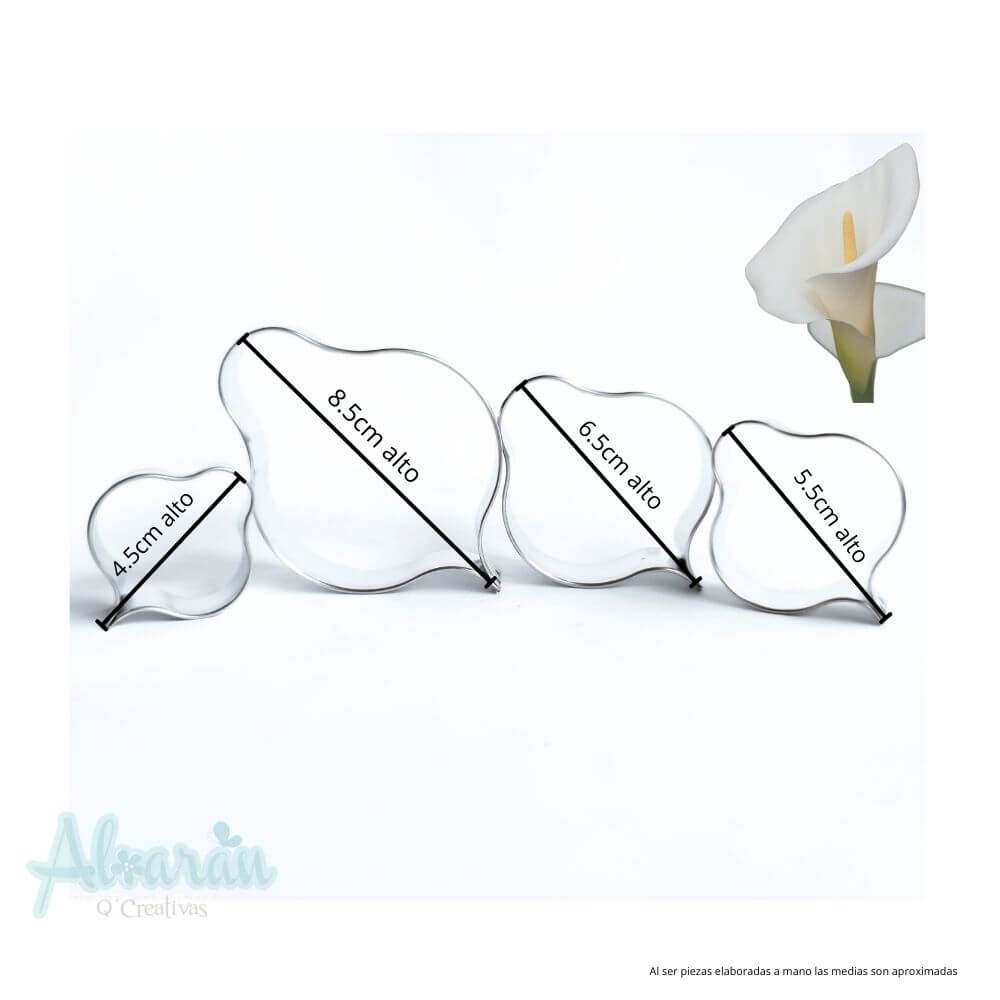 CORTADORES DE FLOR ALCATRAZ MEDIANO X 4