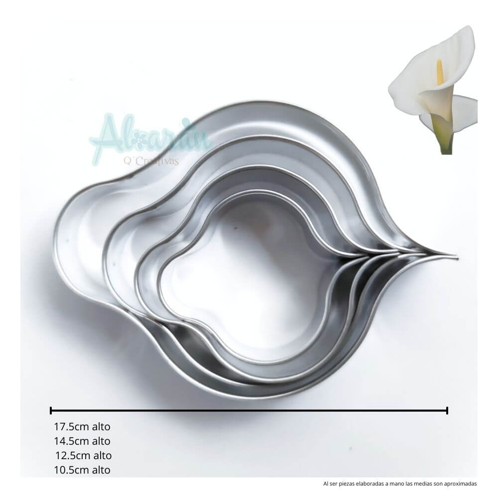 CORTADORES DE FLOR ALCATRAZ GRANDE X 4