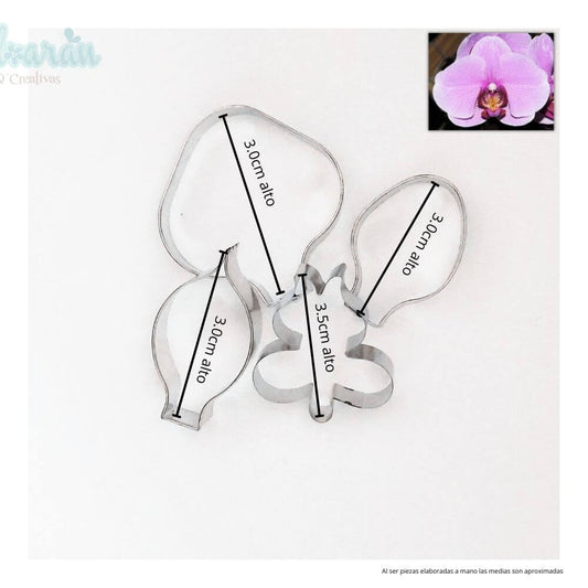 CORTADORES DE FLOR ORQUIDEA MARIPOSA O PHALAENOPSIS CHICO X 4