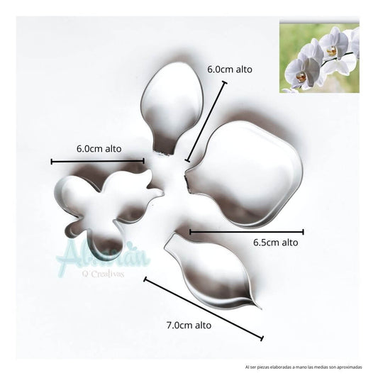 CORTADORES DE FLOR ORQUIDEA MARIPOSA O PHALAENOPSIS GRANDE X 4