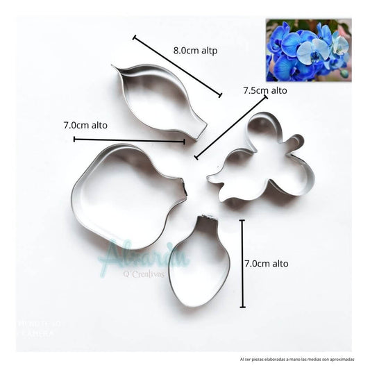 CORTADORES DE FLOR ORQUIDEA MARIPOSA O PHALAENOPSIS JUMBO X 4