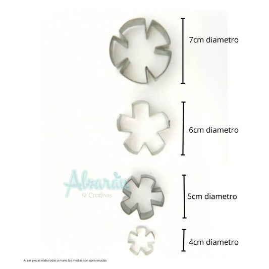 CORTADORES DE FLOR SUSANA  X 4