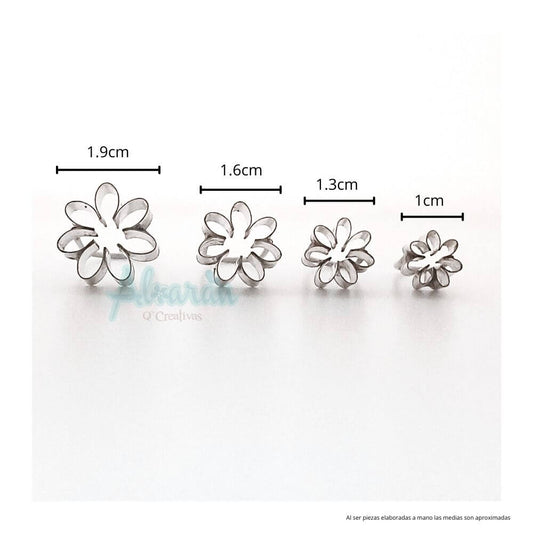 CORTADORES DE FLOR MARGARITA MICRO DE 7 PETALOS  X 4