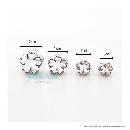 CORTADORES DE FLOR DE DURAZNO MICRO X 4