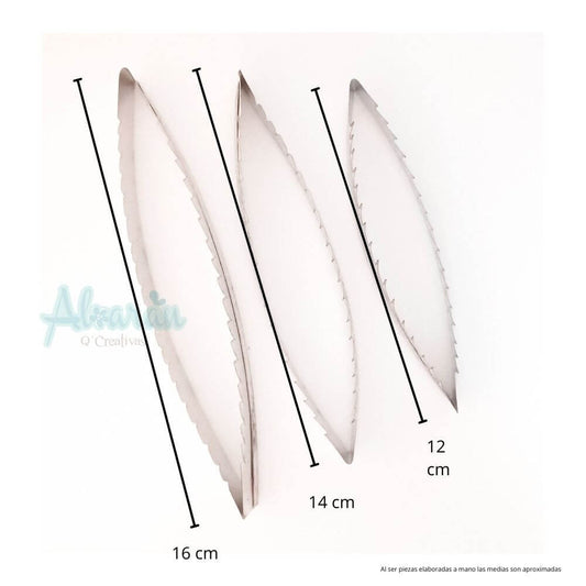 CORTADORES DE HOJA LARGA CON MUESCAS X 3