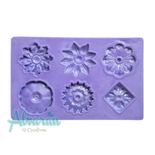 MOLDE FLEXIBLE NO. 62 APLICACIONES FLOR X 6