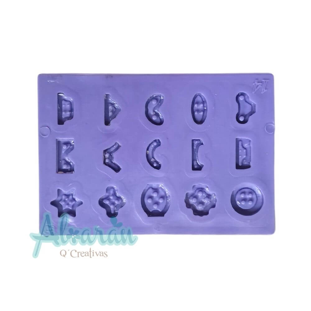 MOLDE FLEXIBLE NO.14 BOTONES CHICOS X 15