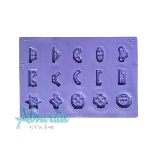 MOLDE FLEXIBLE NO.14 BOTONES CHICOS X 15