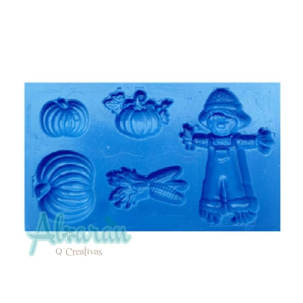 MOLDE FLEXIBLE NO.22 ESPANTAPAJAROS Y CALABAZAS