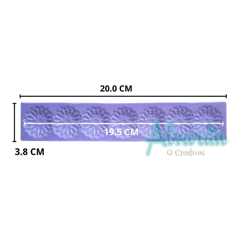 MOLDE FLEXIBLE, REGLETA FLEXIBLE CRISANTEMO