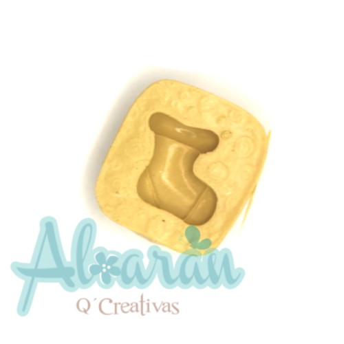 MOLDE DE SILICON FLEXIBLE CALCETÍN NAVIDEÑO CHICO X 1