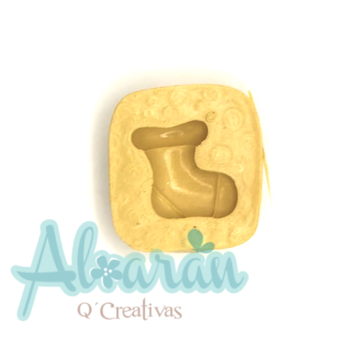 MOLDE DE SILICON FLEXIBLE CALCETÍN NAVIDEÑO CHICO X 1