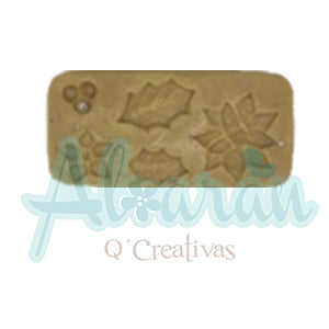 MOLDE DE SILICON FLEXIBLE NOCHEBUENAS X 5