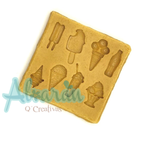 MOLDE DE SILICON FLEXIBLE POSTRES MINI X 8