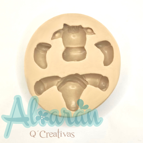 MOLDE DE SILICON FLEXIBLE VACA ARMABLE X 5