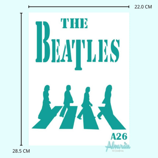 STENCIL LOS BEATLES A26