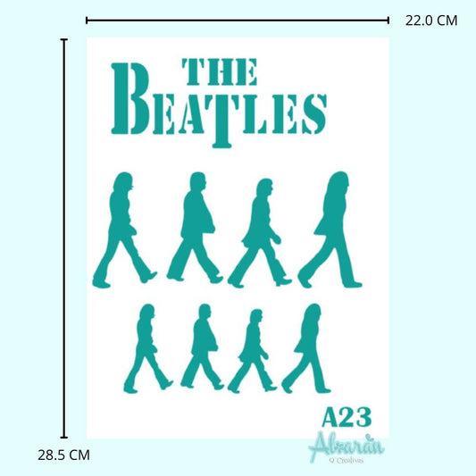 STENCIL LOS BEATLES A23
