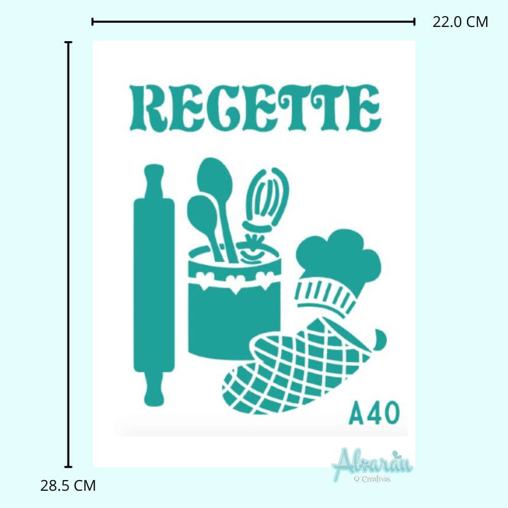 STENCIL REGETTE COCINA A40
