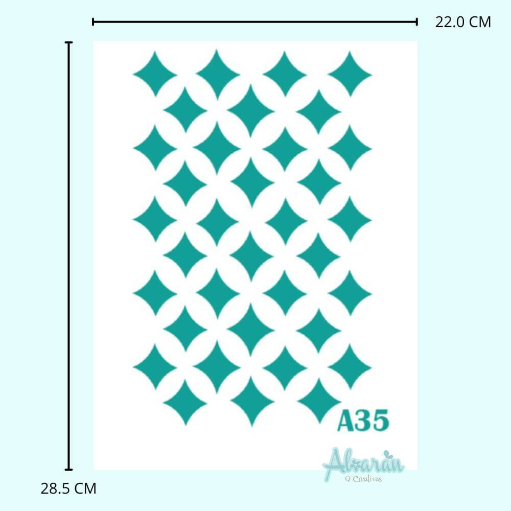 STENCIL ROMBOS GRANDES A35
