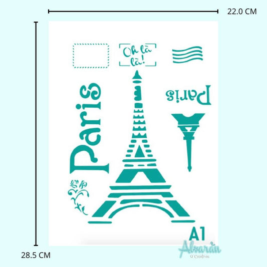STENCIL TORRE EIFFEL PARIS A1